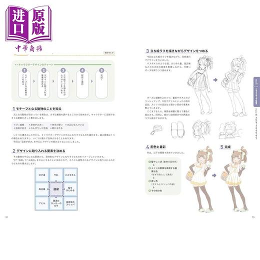 预售 【中商原版】絹谷ゆたかkinutani yutaka插画指南 师动漫兽耳画法教程 日文艺术原版 もふっとかわいいケモミミ描き方図鑑 商品图3