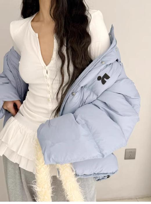 【YW】无忧购韩版学院风刺绣小逗号加厚面包服羽绒外套24159#(截单后7天发货)25年清仓捡漏 商品图2