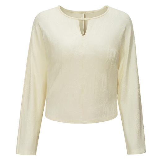 悠妍圆领山河图针织提花长袖瑜伽服上衣CX24531 商品图8