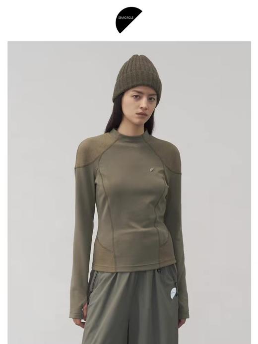 半圆/D24401728/冬季加绒保暖针织打底衫女T恤 商品图1