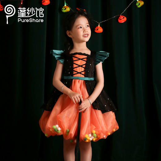 【断码合集】pureshare 蓬纱馆女童连衣裙秋装新款洋气气质丝绒礼服裙演出生日 商品图14