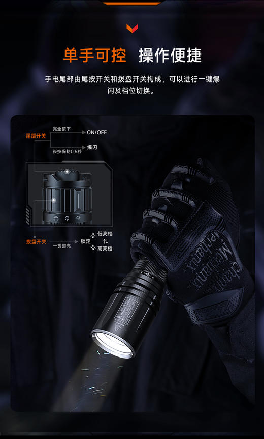 Fenix TK30R白激光手电1500米远射强光户外手电筒21700电池C口充电 商品图4