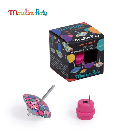 Moulin Roty 图纹木纺陀螺 适合4岁+ 魔术般神奇的视觉效果 小小奇迹系列 法国品牌-711249 商品图10