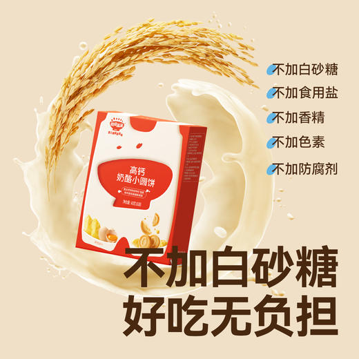 【零食】高钙奶酪小圆饼60g，送辅食食谱 商品图3