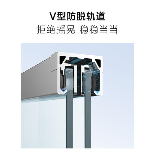 帝王洁具整体淋浴房浴室干湿分离隔断玻璃门一字不锈钢SH911 商品图3