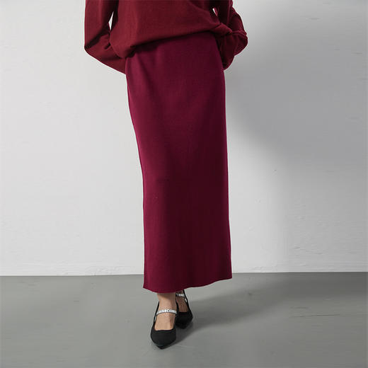 东黎 • 小山羊绒后开叉半裙 3522 商品图3