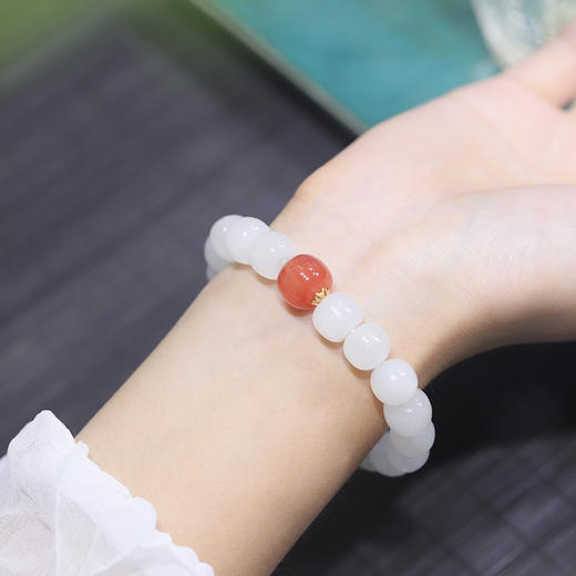 【宫里手串】鸿运当头 和田玉白玉手串9*10mm 商品图3