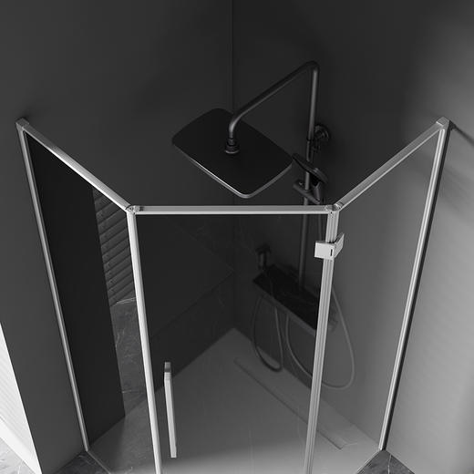帝王洁具淋浴房干湿分离隔断家用整体洗澡间防水玻璃门钻石型SH914 商品图1