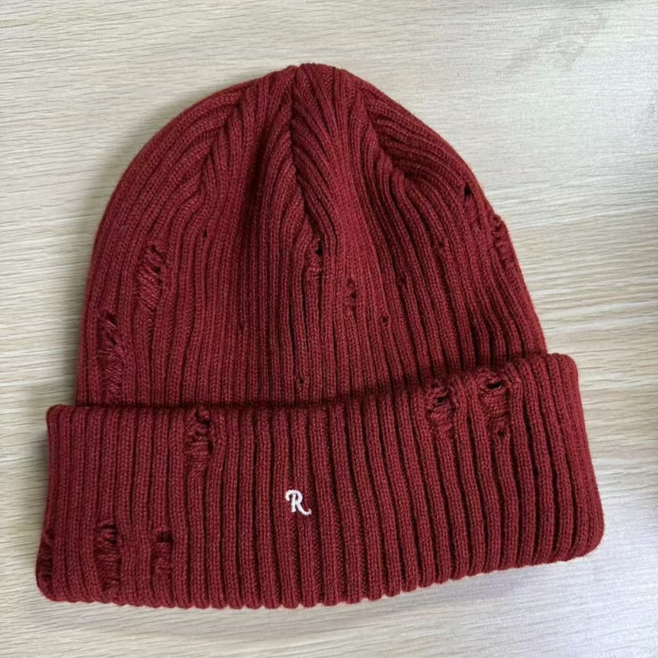 NZ磨破字母R毛线帽 冬季 410274128278