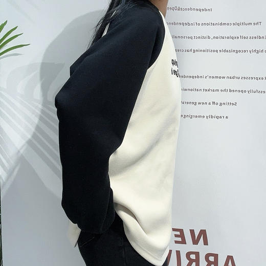 b圆领拼色打底T恤40930（白） 冬季 244010480321 商品图2