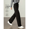 【年终特卖】熙世界窄版阔腿裤女加绒加厚磨毛休闲直筒裤糯米长裤2025秋冬新款 商品缩略图1
