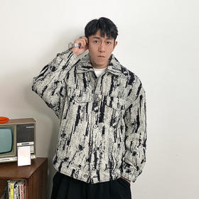 徐太浪撞色衬衫领夹克羽绒服男冬季潮牌设计感小众痞帅防寒服外套