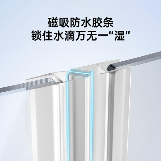 帝王洁具淋浴房干湿分离隔断家用整体洗澡间防水玻璃门钻石型SH914 商品图2