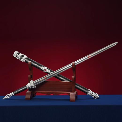 智慧剑 沈州作品 文殊菩萨光明剑 龙泉沈广隆宝剑 传统剑 工艺品 未开刃 商品图4