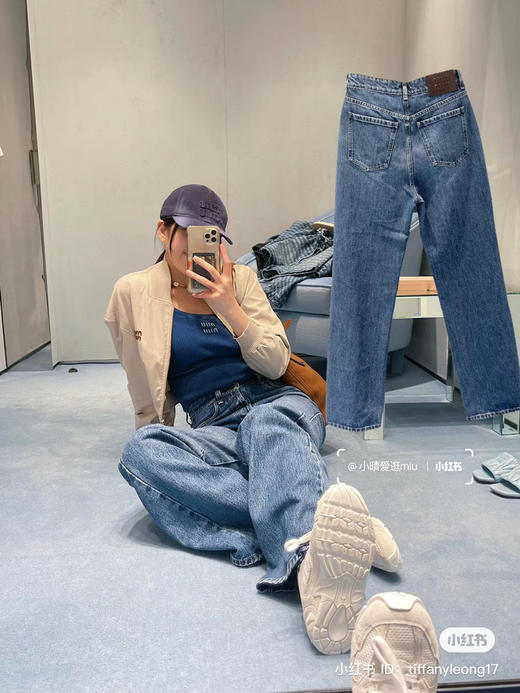 1115-4 渠道货 Miu经典五袋水洗牛仔裤 复古时髦 大长腿 建议168以上 商品图2