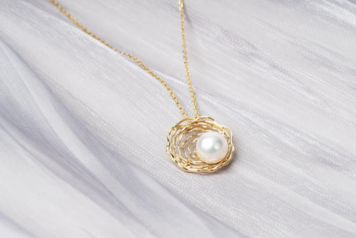 「年轮」Akoya珍珠14k金项链 商品图1