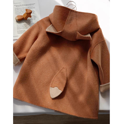 裁缝学苑TQ130双面羊绒大衣纸样儿童外套连帽狐狸呢大衣童装样板 商品图4