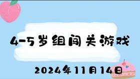 2024.11.14 4-5岁组闯关游戏