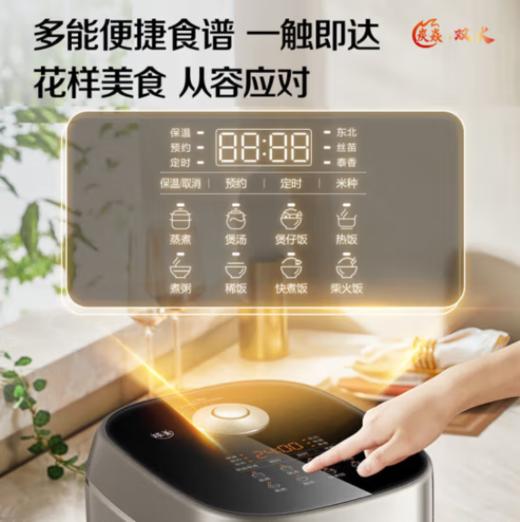 SUPOR苏泊尔电饭煲5L/升家用电饭锅精铁球釜IH电磁加热智能触屏SF50HC0900 5L 商品图1