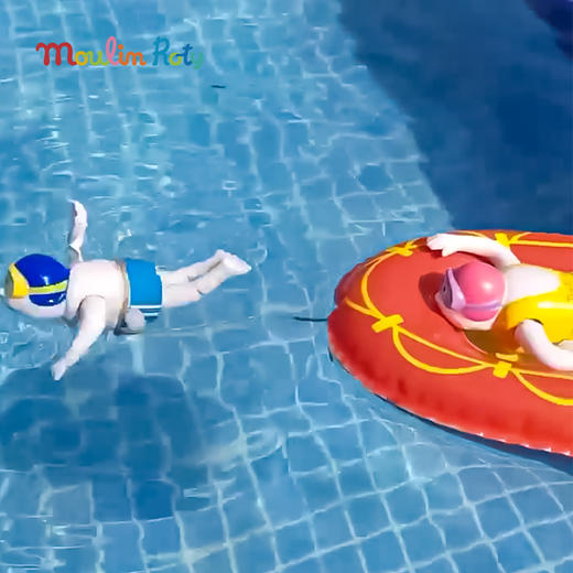 Moulin Roty 灰色-疯狂摇摆鱼 发条玩具 适合3岁+ 能在水里畅游的搞笑玩具 小小奇迹系列 法国品牌-711152 商品图2