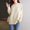 CC-15-2291中长款上衣女遮屁股时尚洋气大码宽松针织打底衫秋冬2024新款毛衣 商品缩略图2