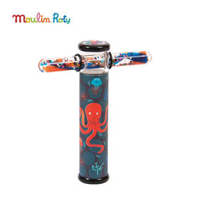 Moulin Roty 深海章鱼图 墨绿色 十字万花筒 适合3岁+ 流光溢彩 小小奇迹系列 法国品牌-711134