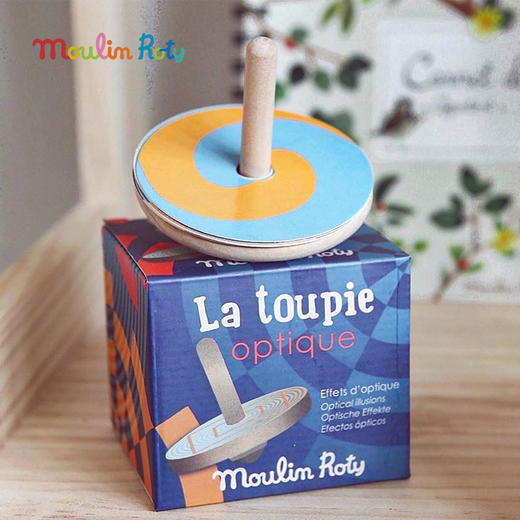 Moulin Roty 图纹木纺陀螺 适合4岁+ 魔术般神奇的视觉效果 小小奇迹系列 法国品牌-711249 商品图2
