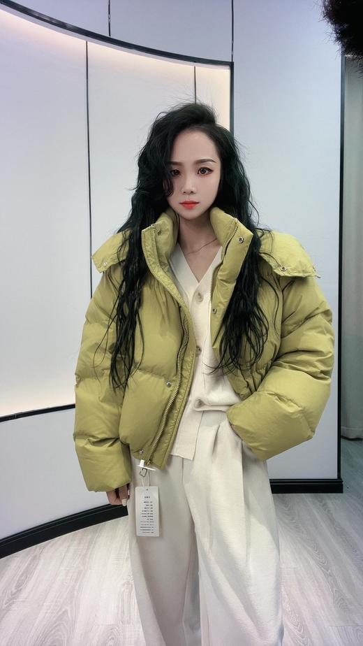 【YW】无忧购韩系短款宽松休闲糖果色连帽50%白鸭绒面包服24136#(截单后7天发货)25年清仓捡漏 商品图6