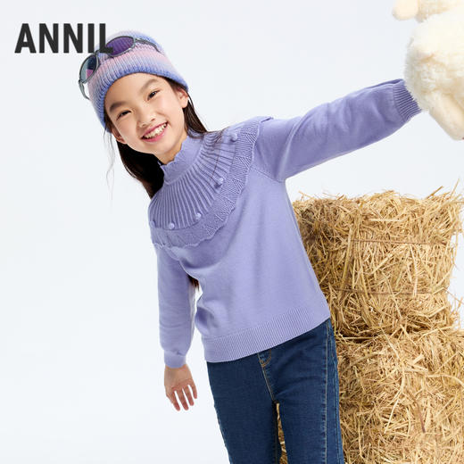 女童假披肩甜趣毛衣冬季新款安奈儿童装实体店同款AG444623 商品图1