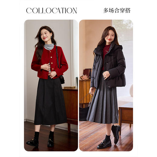 【年终特卖】熙世界2025冬新款双面绒半高领打底衫T恤女长袖百搭保暖内搭上衣 商品图4