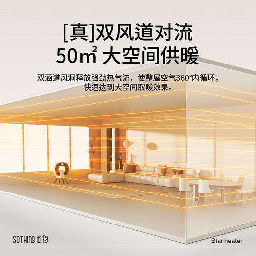 【小家电】向物加湿取暖器-恒星米家版-Pro2500W带遥控送转接头可接米家APP HF 商品图2