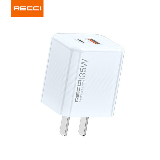 RECCI锐思RC83充电器35W支持PD快充20W Type-C口支持苹果华为安卓充头 商品图1