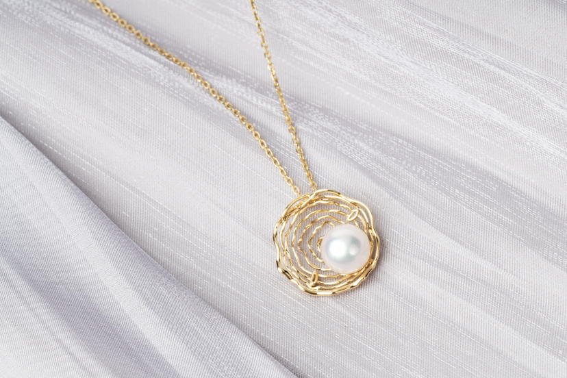 「年轮」Akoya珍珠14k金项链