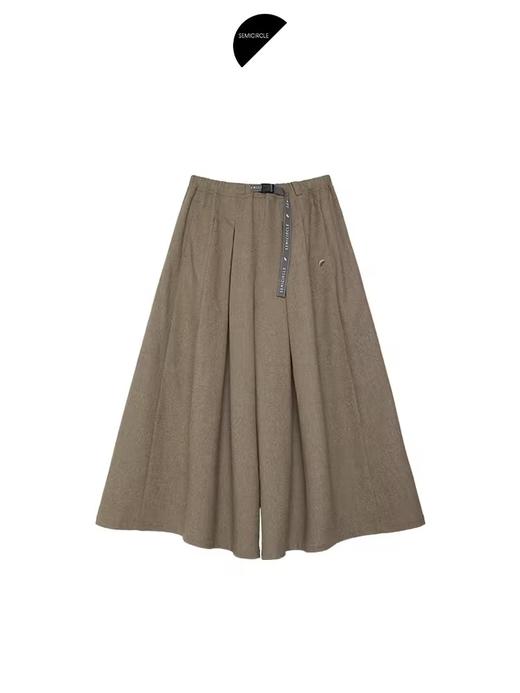 半圆/D24401706/加厚羊毛裤子女宽松阔腿裤裙裤 商品图4