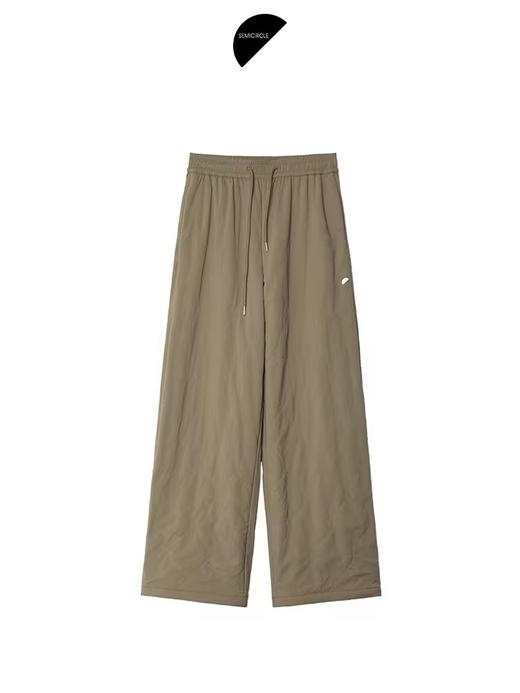 半圆/D24404506/绗线直筒摇粒绒休闲裤 商品图1