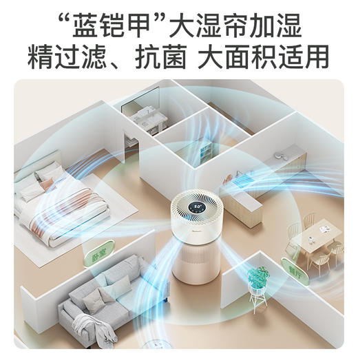 【百斯腾无雾加湿器】家用卧室空调房孕妇婴儿轻音大容量四季可用新款W2 商品图1