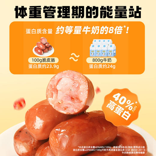 【闪电旗舰店】【有味精介意勿拍】享轻™脆皮肉粒肠40g 原味/香辣味/奥尔良味/黑椒味 商品图1