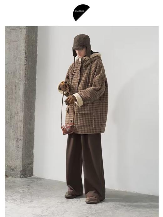 半圆/D24401592/毛呢复合羊羔毛外套 商品图1