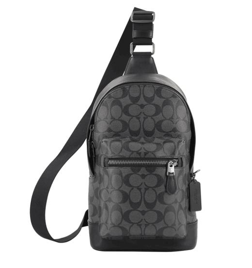 【中检鉴定】【专柜版】COACH蔻驰经典 双肩包 白蓝条纹日常出行时尚简约休闲 黑色 棕色 浮雕 中检机构发出后非质量问题不退不换 商品图2