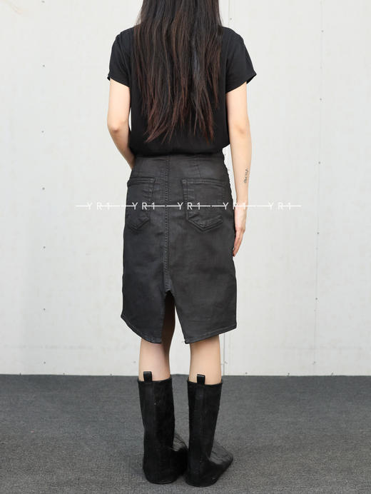 Rick Owens Drkshdw｜黑色SLIVERED半裙 商品图2