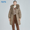 NUTS冬款气质时尚通勤连帽加厚保暖大码鸭绒长羽绒服女241093435 商品缩略图4