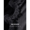 COCOBELLA优雅气质蕾丝拼接丝绒半身裙开叉直筒小黑裙HS3097 商品缩略图4