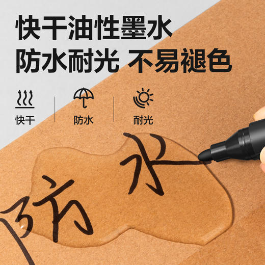 【JL】得力思达6881记号笔(黑) 10支/盒 商品图1