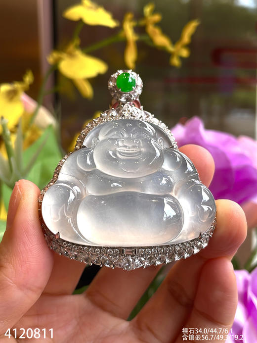玻璃种佛公吊坠【4120811】具体价格微信咨询 商品图2