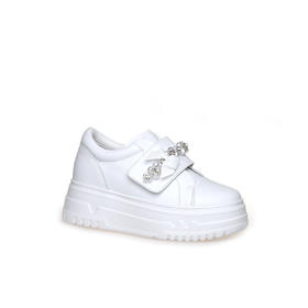 豪麟名鞋奥莱迪嘉女鞋时尚休闲鞋牛皮革DJJGA42WX022白色  原价1960元