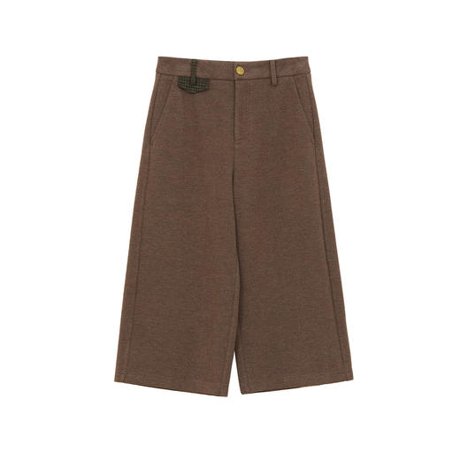 谜底七分直筒裤女2024冬新品通勤风复古高腰百搭休闲裤244MK1508 商品图4