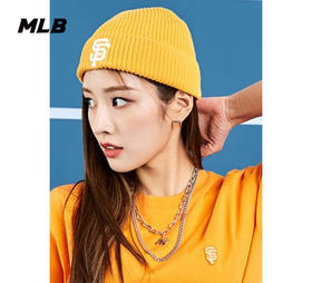 MLB男女同款毛线帽情侣包头保暖针织帽3ABN0212N