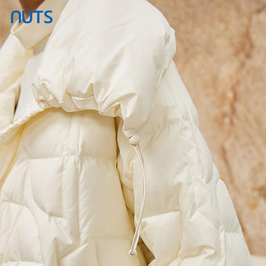 NUTS冬季新品纯色韩版设计感时尚保暖中羽绒服女342091118 商品图4