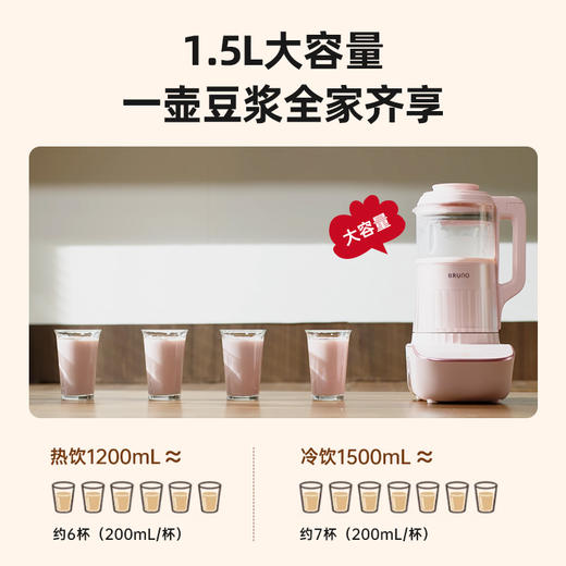 【日本小裙摆破壁机】BRUNO破壁机家用全自动豆浆机非静音多功能婴儿料理机升级新款 商品图3