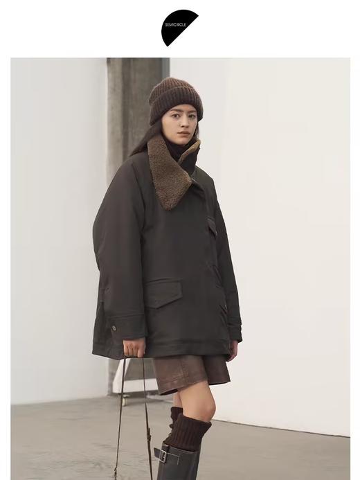 半圆/D24411543/工装仿羊羔毛外套 商品图2